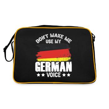 Ne forcez pas ma voix allemande allemande - Sac Retro - noir/or - Dos