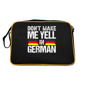 Ne me forcez pas à crier la voix allemande - Sac Retro - noir/or - Dos