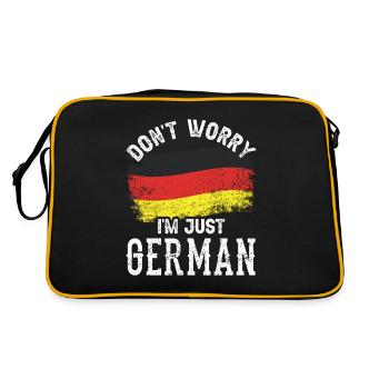 Ne vous inquiétez pas, je ne suis que la voix allemande allemande - Sac Retro - noir/or - Dos