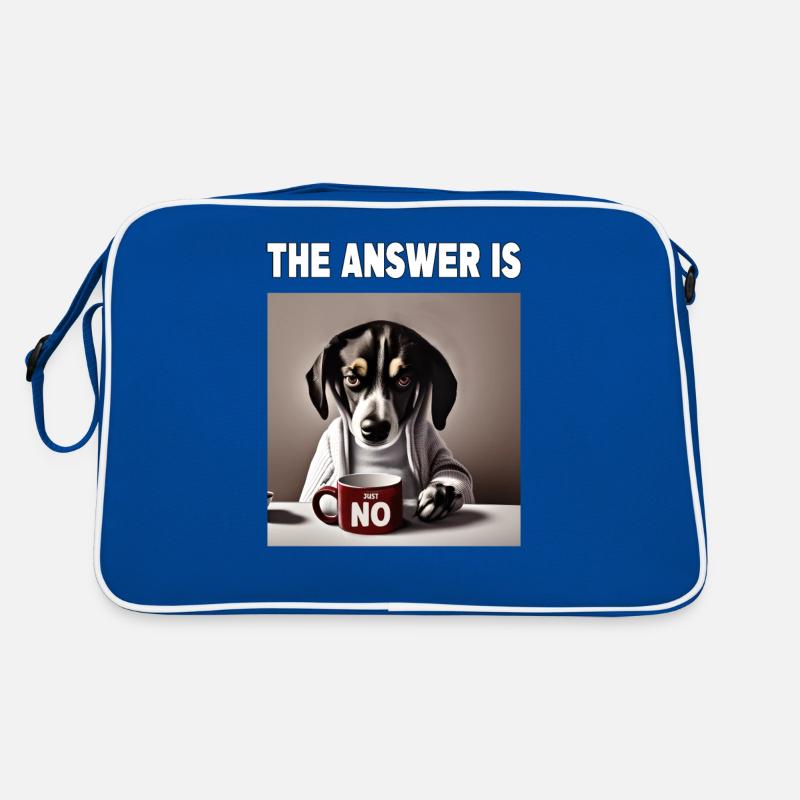 The answer is no. Grumpy Funny Dog Retro Bag