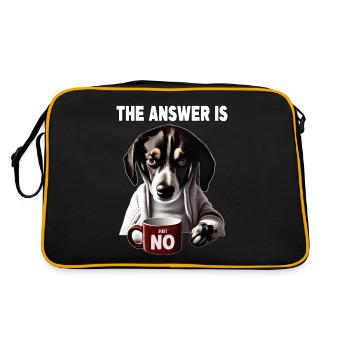 The answer is no. Grumpy Funny Dog - Retro Bag - black/gold - Back