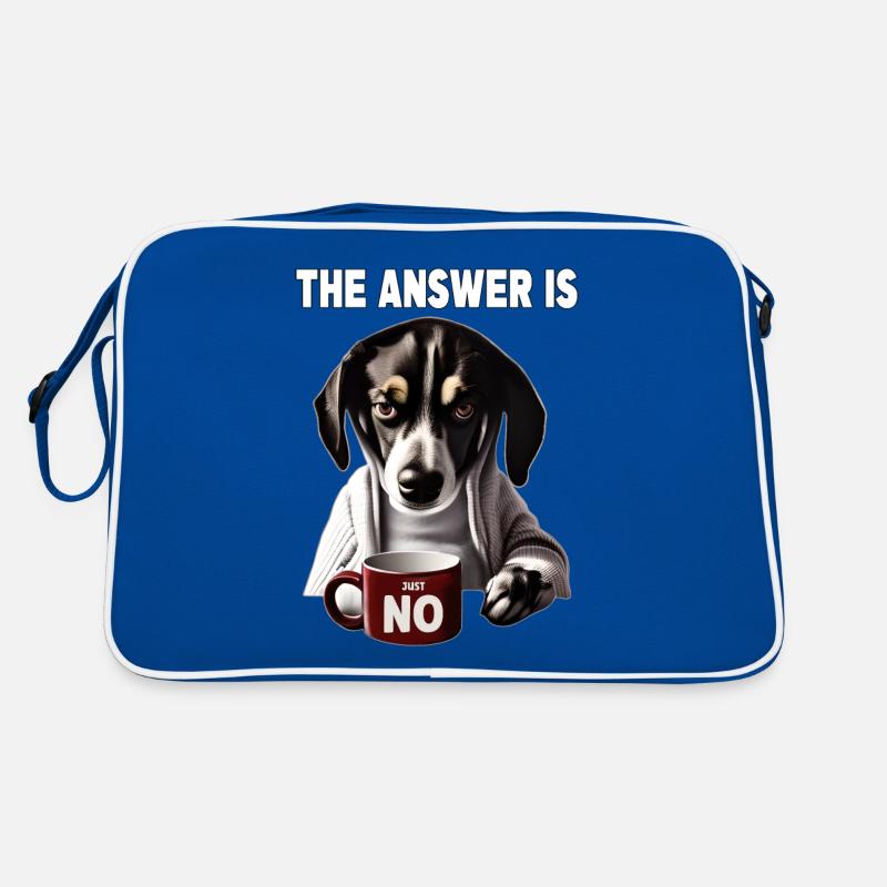 The answer is no. Grumpy Funny Dog Retro Bag