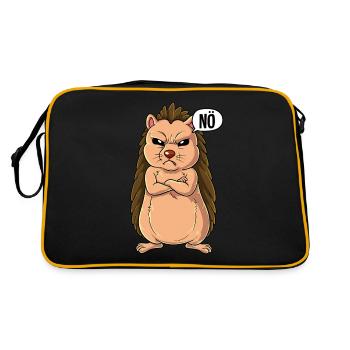 Igel Nö - Retro Tasche - Schwarz/Gold - Hinten