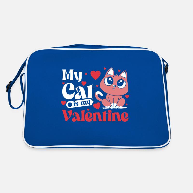 My Cat is my Valentine Retro Tasche
