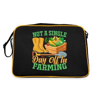 Farmer Tractor Farming Quota for Farmers - Retro Bag - black/gold - Back