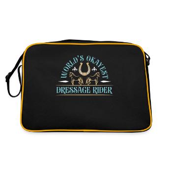 Dressage World's Okayest Equine Dressage Rider - Retro Bag - black/gold - Back