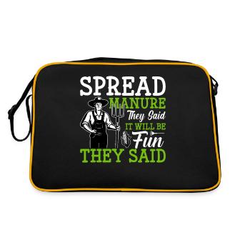 Farmer Tractor Farming Quota for Farmers - Retro Bag - black/gold - Back