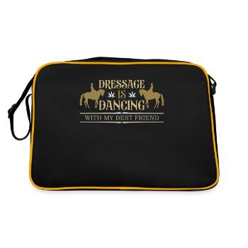 Le dressage danse avec mes chevaux Cavalier de dressage - Sac Retro - noir/or - Dos