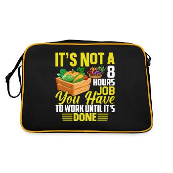 Farmer Tractor Farming Quota for Farmers - Retro Bag - black/gold - Back