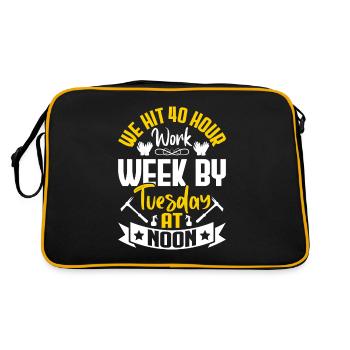 Farmer Tractor Farming Quota for Farmers - Retro Bag - black/gold - Back