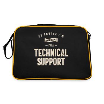 Technical Support Job Title Profession - Retro Bag - black/gold - Back