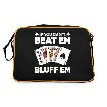 Poker Player Poker Player Poker Gift - Retro Bag - black/gold - Back
