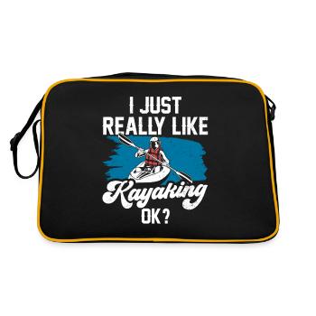 J’aime beaucoup le kayak kayak hobby kayak - Sac Retro - noir/or - Dos