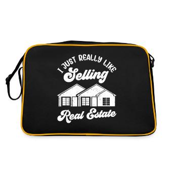 I like it easy to sell real estate brokers - Retro Bag - black/gold - Back
