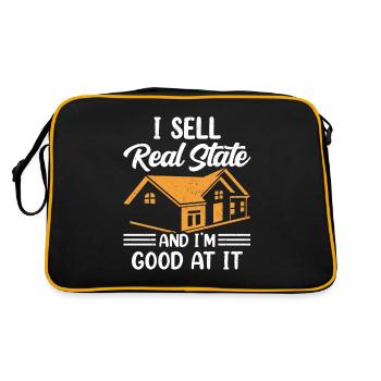 I sell real estate and I'm good at it - Retro Bag - black/gold - Back