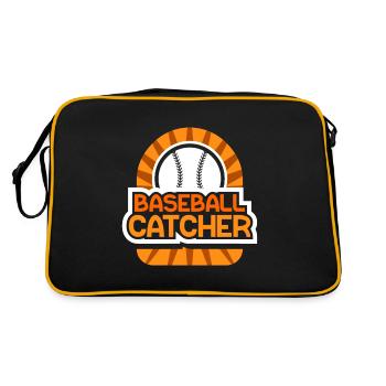 Baseball Catcher Baseball Catcher Player Hobby - Retro Bag - black/gold - Back