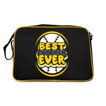 Best Catcher Ever Baseball Hobby Catcher - Retro Bag - black/gold - Back