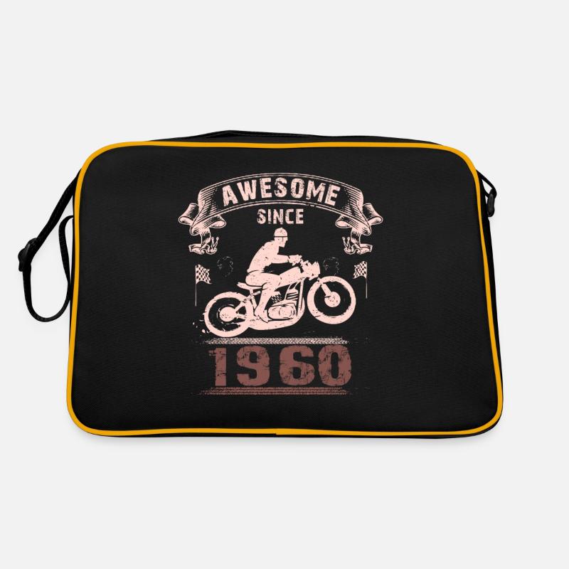 Awesome since 1960, Biker 63. Geburtstag Retro Tasche