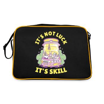 Not Luck It's Skills Claw Machine Toy Retro Arcade - Retro Tasche - Schwarz/Gold - Hinten