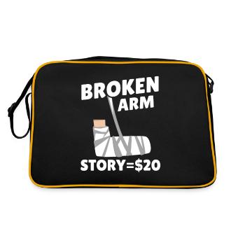 Broken Arm History Bone Elbow - Retro Bag - black/gold - Back