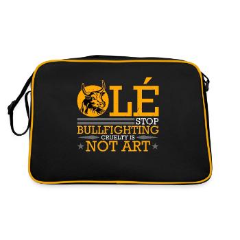 Tauromachie Ole Stop Raffina Cruauté Rodéo - Sac Retro - noir/or - Dos