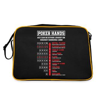 Poker Player Poker Player Poker Gift - Retro Bag - black/gold - Back