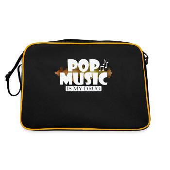Pop Music is my Drug R'n'B Singer Stars - Retro Bag - black/gold - Back