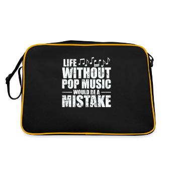 Life without Pop Music is a Mistake Sänger - Retro Bag - black/gold - Back