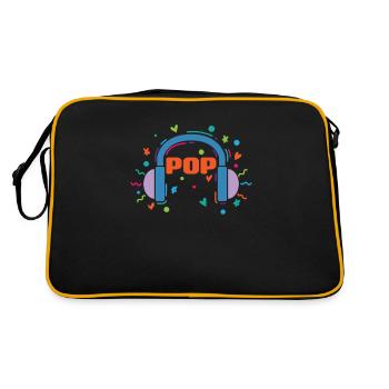 Musique pop avec écouteurs Singer Stars - Sac Retro - noir/or - Dos