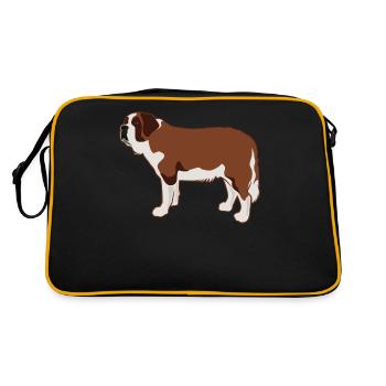St. Bernard Dog Lovers Cadeau - Sac Retro - noir/or - Dos