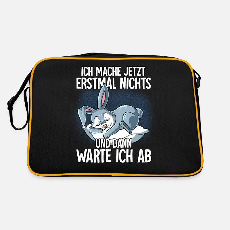 Langschläfer Hase Müde Schlaf Retro Tasche