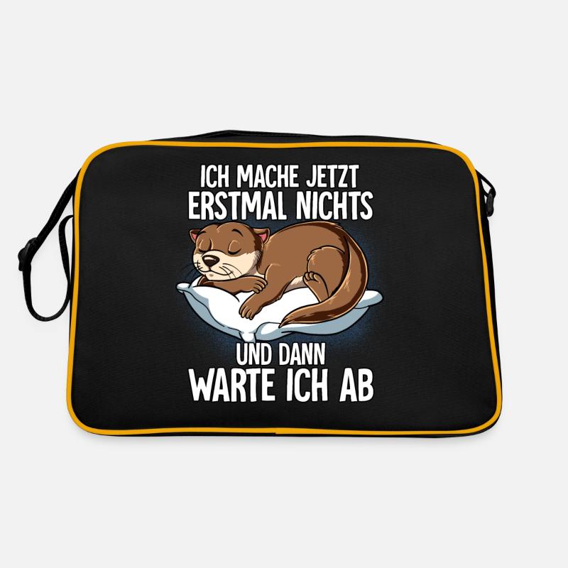 Langschläfer Otter Müde Schlaf Retro Tasche
