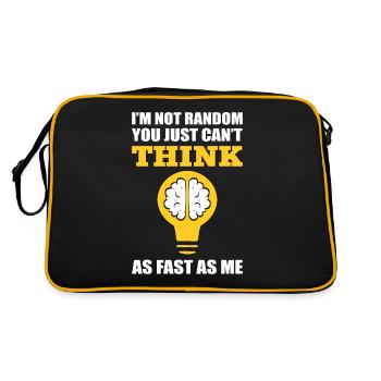 I'm Not Random You Just Cant Think Fast As Me - Retro Bag - black/gold - Back