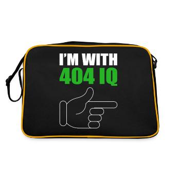 I'm with Stupid 404 Error Programmer Coding - Retro Tasche - Schwarz/Gold - Hinten