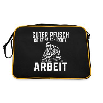 Bodenleger Bodenleger Fliesenlegermeister - Retro Tasche - Schwarz/Gold - Hinten