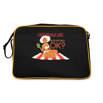 J’aime juste m’allonger sur la plage - Sac Retro - noir/or - Dos