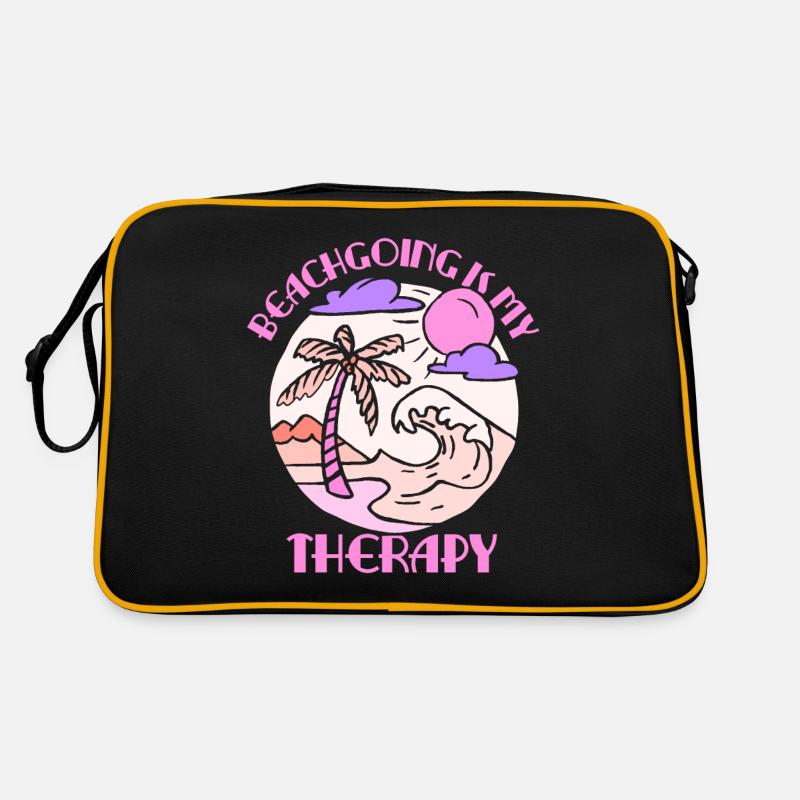 Les vacances à la plage sont ma thérapie Plage de plage Sac Retro