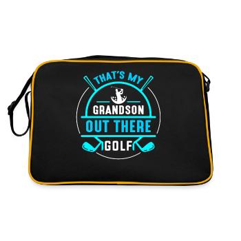 Voici mon petit-fils qui joue au golf - Sac Retro - noir/or - Dos