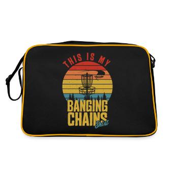Discus Throwing Discus Thrower Sports Game Lovers - Retro Bag - black/gold - Back