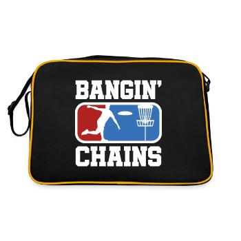 Sports Disc Throwing Discus Thrower Game Lovers - Retro Bag - black/gold - Back