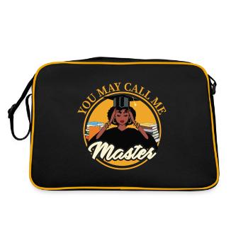HBCU-Absolventen Schwarzamerikanische Kulturen Sto - Retro Tasche - Schwarz/Gold - Hinten