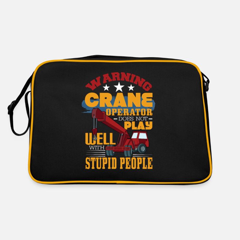 Kranführer Kran Geschenk Retro Tasche