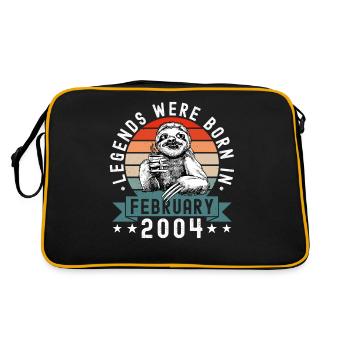 Legends Were Born In February 2004 Sloth Sloth - Retro Bag - black/gold - Back