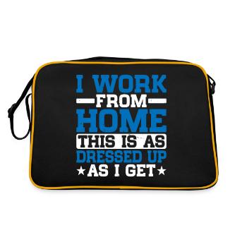 Je travaille à domicile, c’est aussi habillé que je reçois 5 - Sac Retro - noir/or - Dos