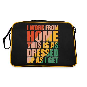 Je travaille à domicile, c’est aussi habillé que je reçois 6 - Sac Retro - noir/or - Dos