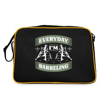 Barrel Racing Everyday I'm Barreling Barrel Race - Retro Bag - black/gold - Back