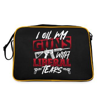 Oil Guns With Liberal Tear 2nd Amendment Gun Right - Retro Bag - black/gold - Back