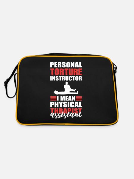 Personal Torture Instructor Physical Therapist - Retro Bag - black/gold - Back