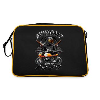 Awesome since 1979, biker's birthday - Retro Bag - black/gold - Back