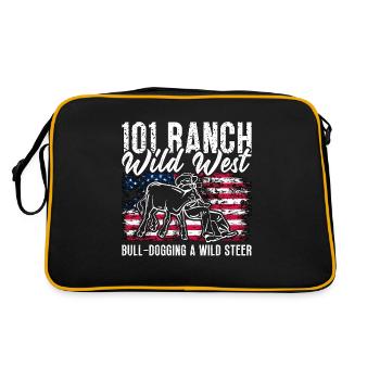 Steer Wrestling 101 Ranch Wild West Barrel Racing - Retro Bag - black/gold - Back